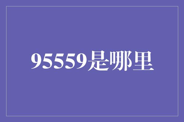 95559是哪里